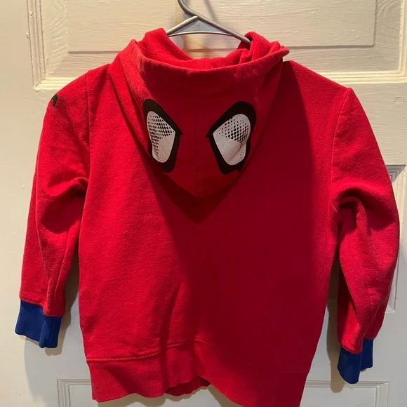 Marvel Spider-Man Red & Blue Zip-Up Hoodie, Kids, Size Small - Picture 4 of 5
